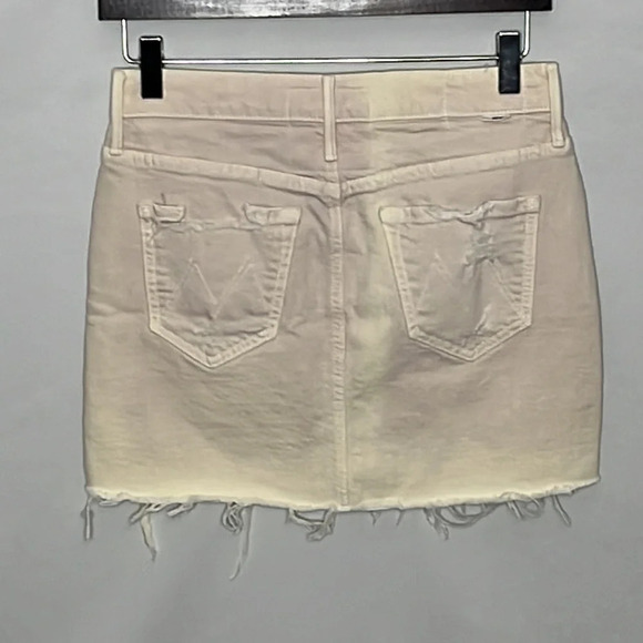 Mother Superior The Vagabond Mini Fray Denim Skirt in Soft Pink - Size 24 - Picture 3 of 12